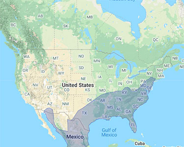black-vulture range map