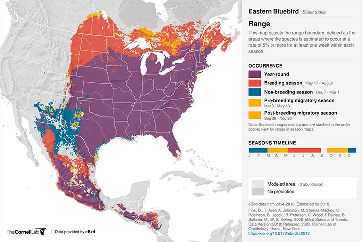 The Distribution Range of the Eastern Bluebird - Avian Report